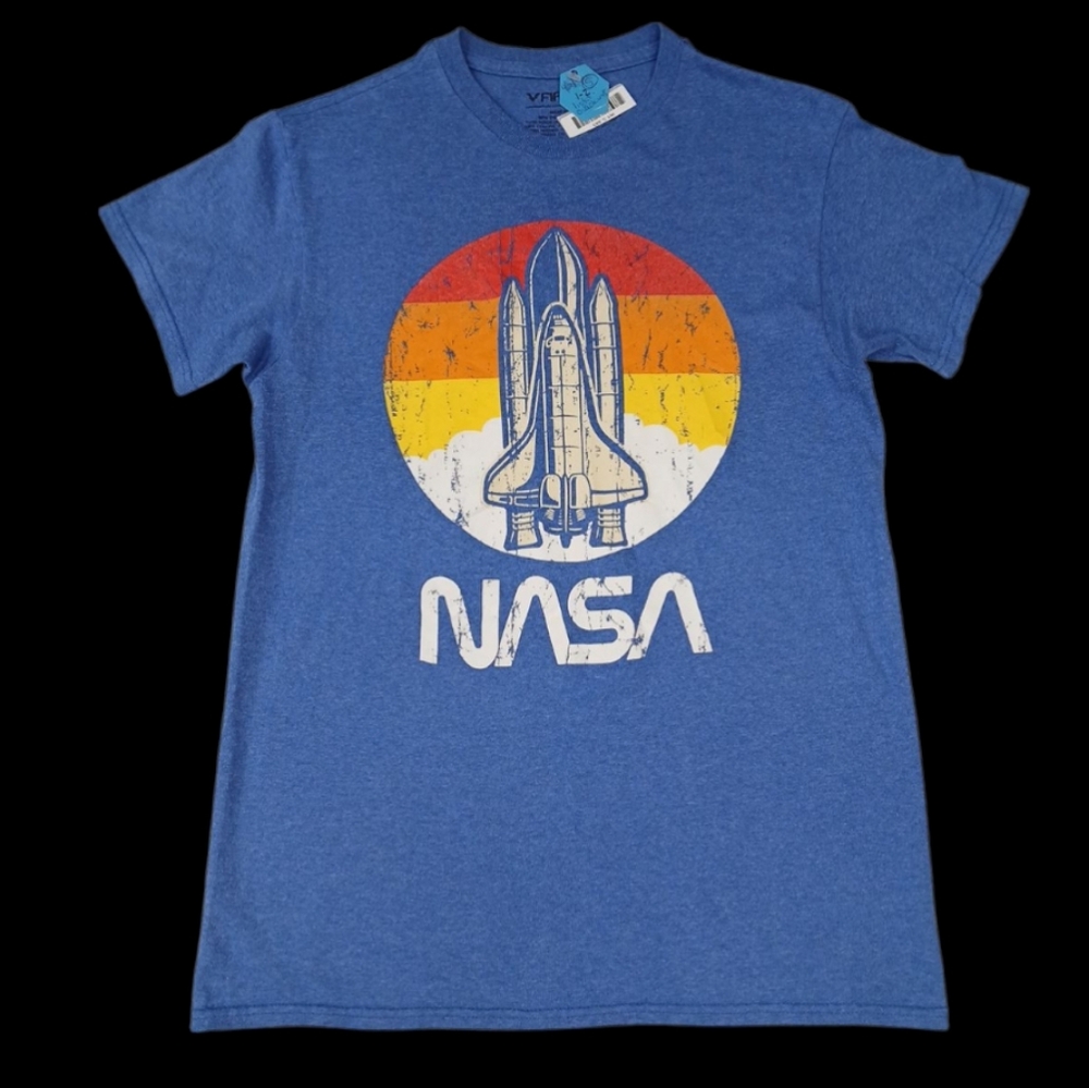 FifthSUN NASA Graphic Blue Short Sleeve T-Shirt - Picture 1 of 7